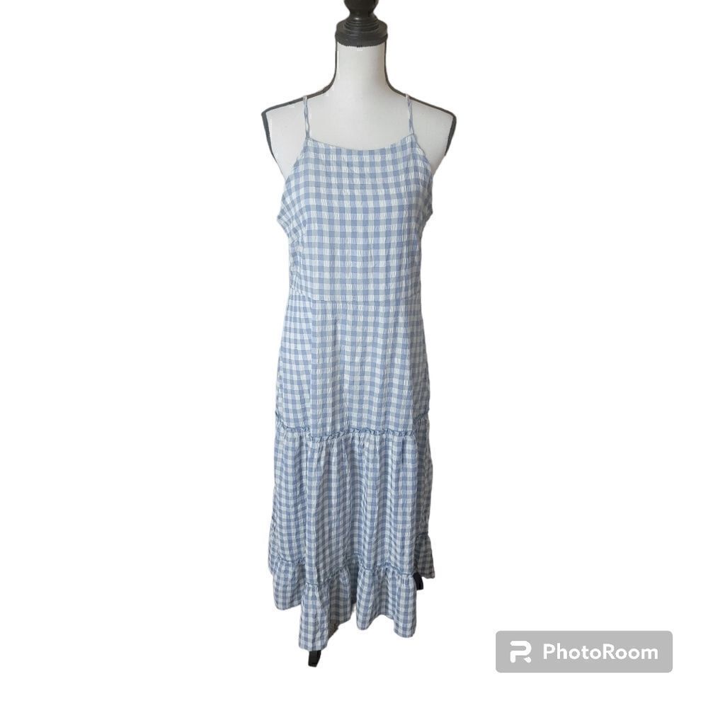 Nanette Lepore Gingham Sleeveless Maxi Dress. Size 10.